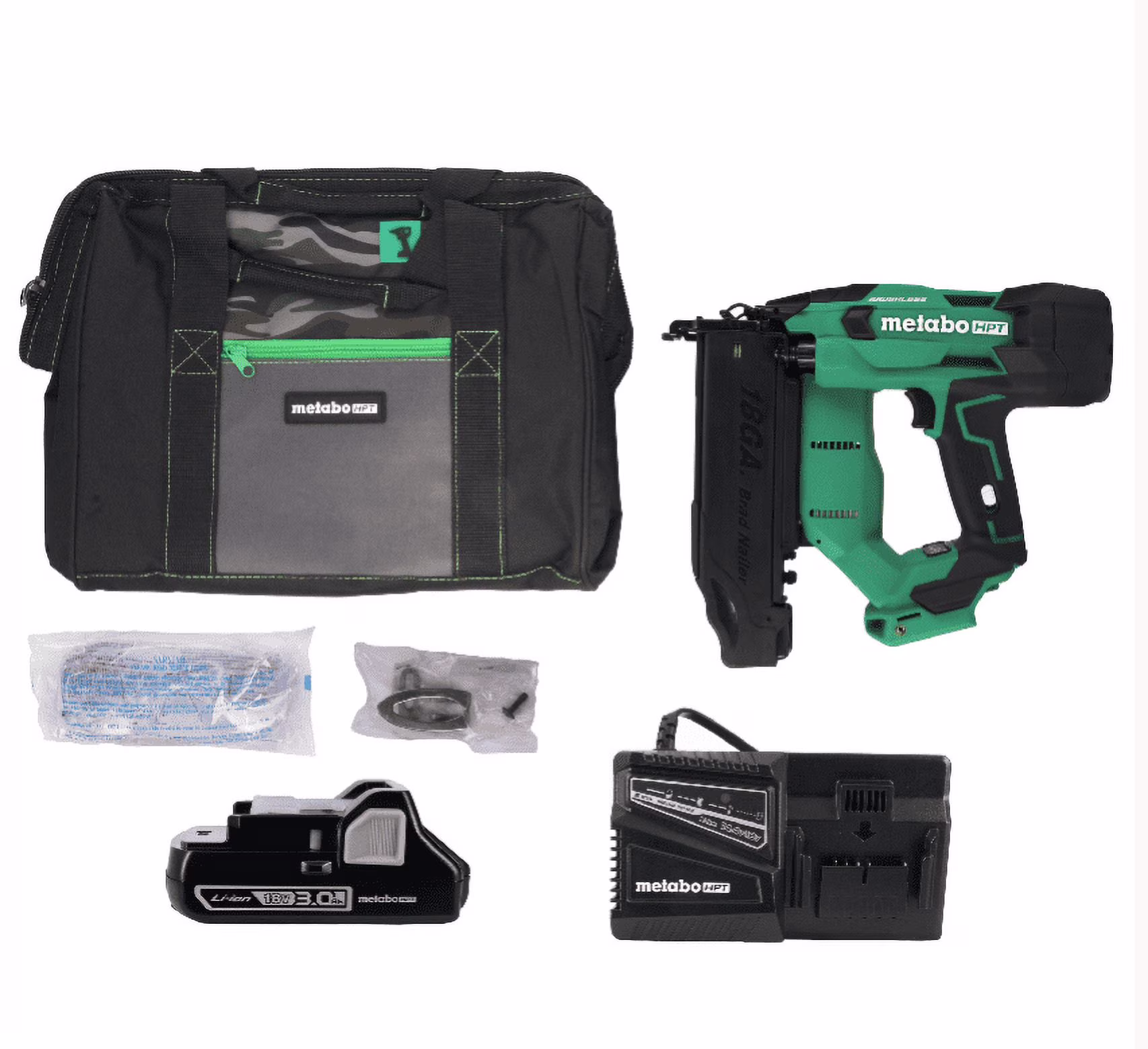 Metabo HPT NT1850DFM 18V Cordless 18 GA 5/8 to 2 in Brad Nailer Kit