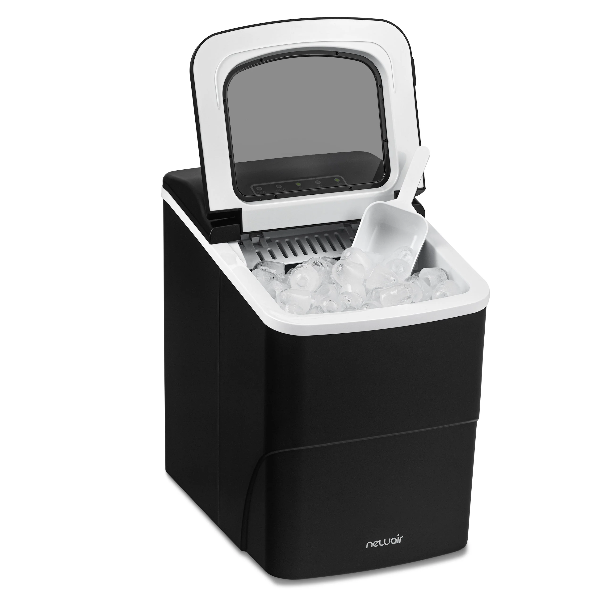 Newair Countertop Bullet Ice Maker in Matte Black or Metallic Silver, 26 lbs/Day