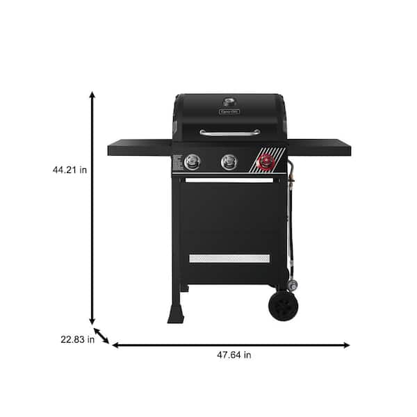 3-Burner Propane Gas Grill in Matte Black with TriVantage Multi-Functional Cooking System - Image 3