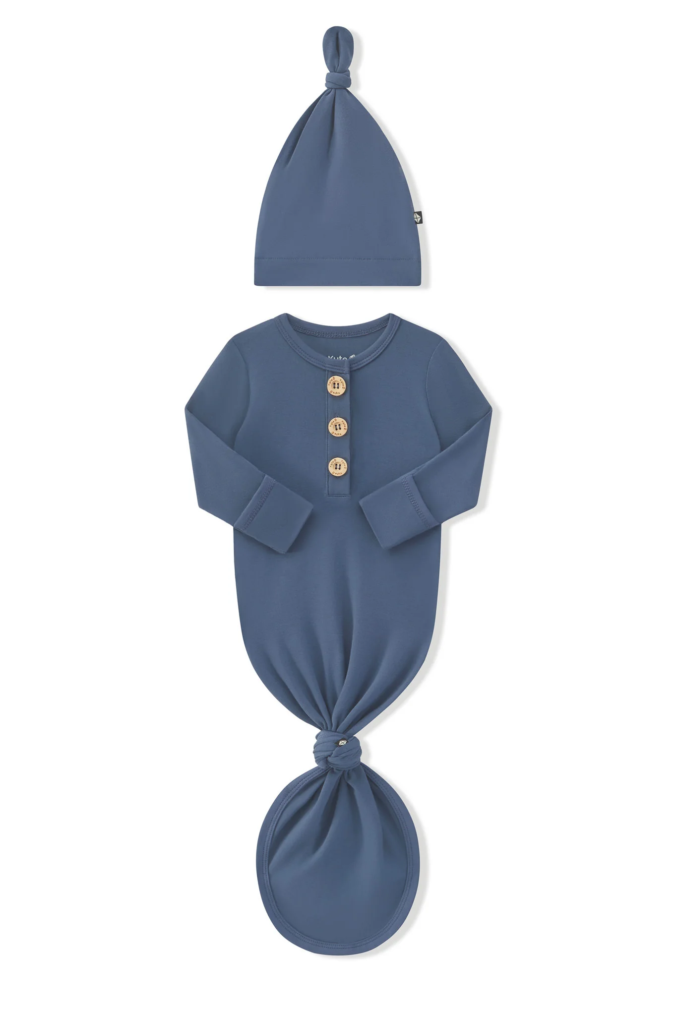 Knotted Day Gown with Hat Set in Oxford