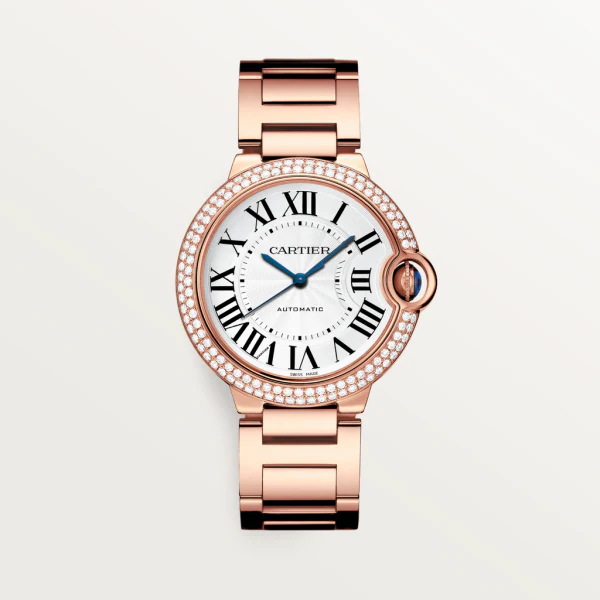 [Super Clone]BALLON BLEU Diamond Rose Gold 36mm