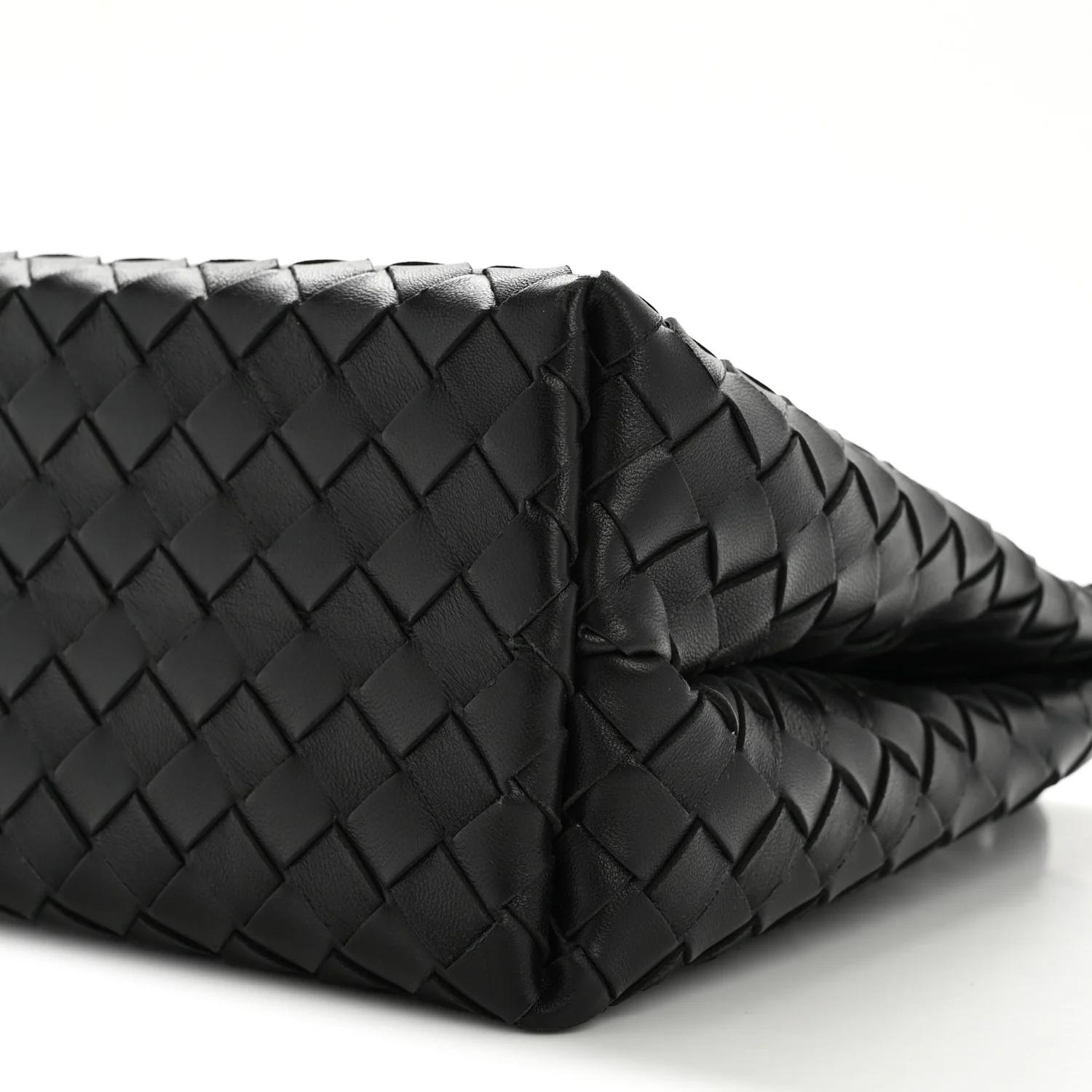 Nappa Intrecciato Medium Andiamo Shoulder Bag Black