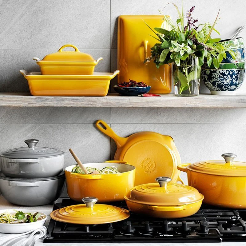 Batterie de cuisine 20 pièces en fonte Signature, poêle de 26 cm, casserole de 1,75 litre avec couvercle
