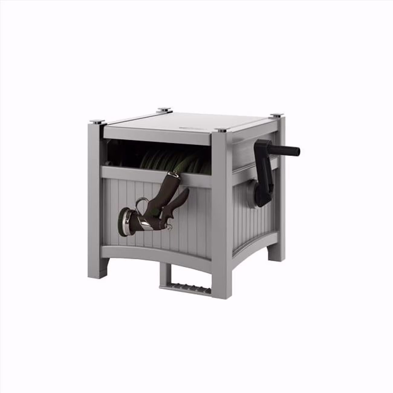 Suncast 100 Ft. Gray Free Standing Hideaway Hose Reel