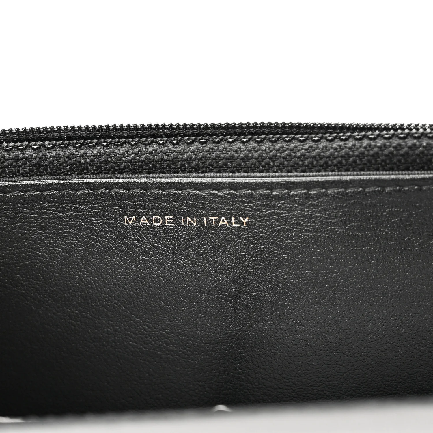 Calfskin Elaphe Double Chevron Mini Wallet On Chain WOC Black