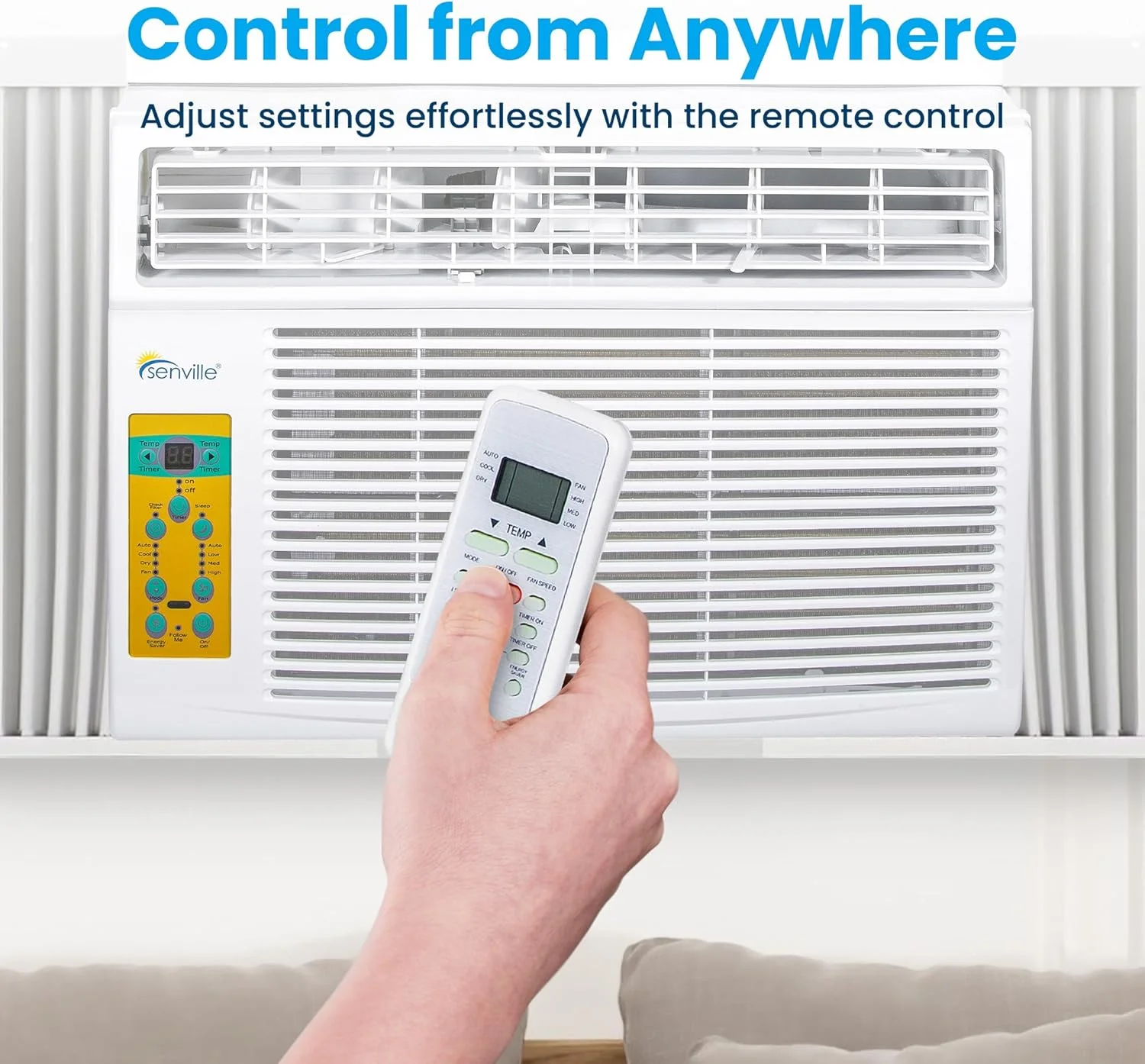 10,000 BTU Window Air Conditioner, Cools up to 450 sq ft , Easy to Use, Washable Filter Image 4