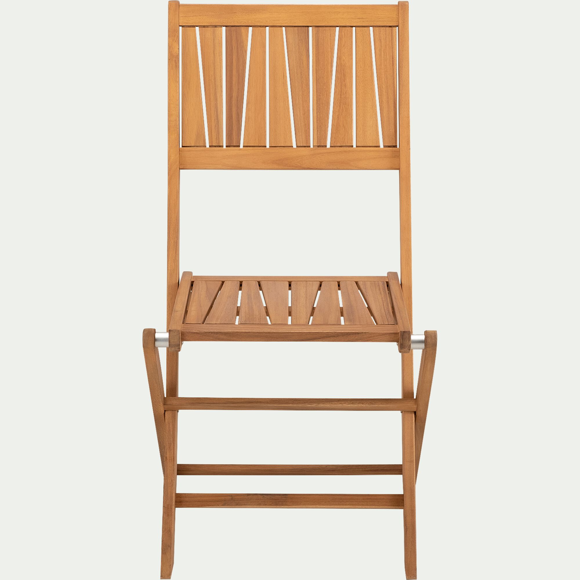 CARLOTI - Chaise de jardin pliante en acacia - bois clair
