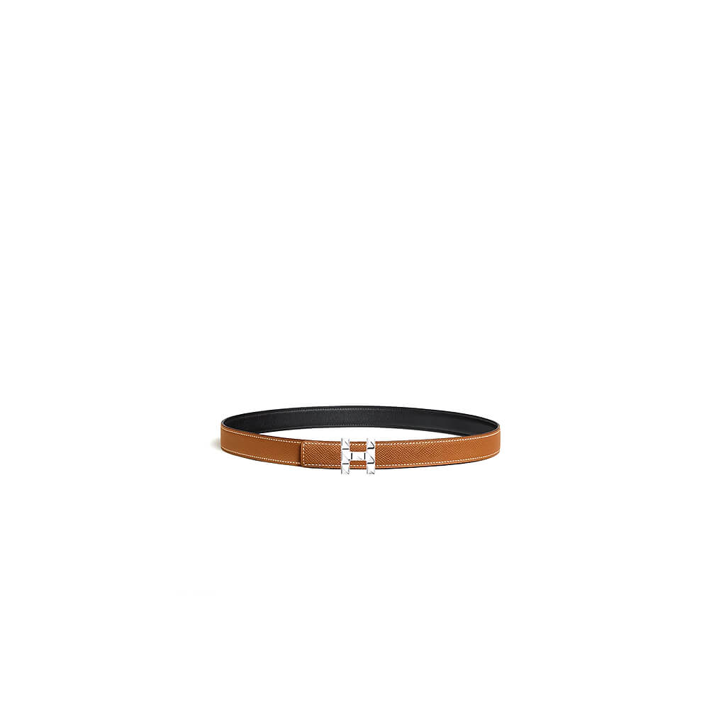 H Infini belt buckle   Reversible leather strap 24 mm