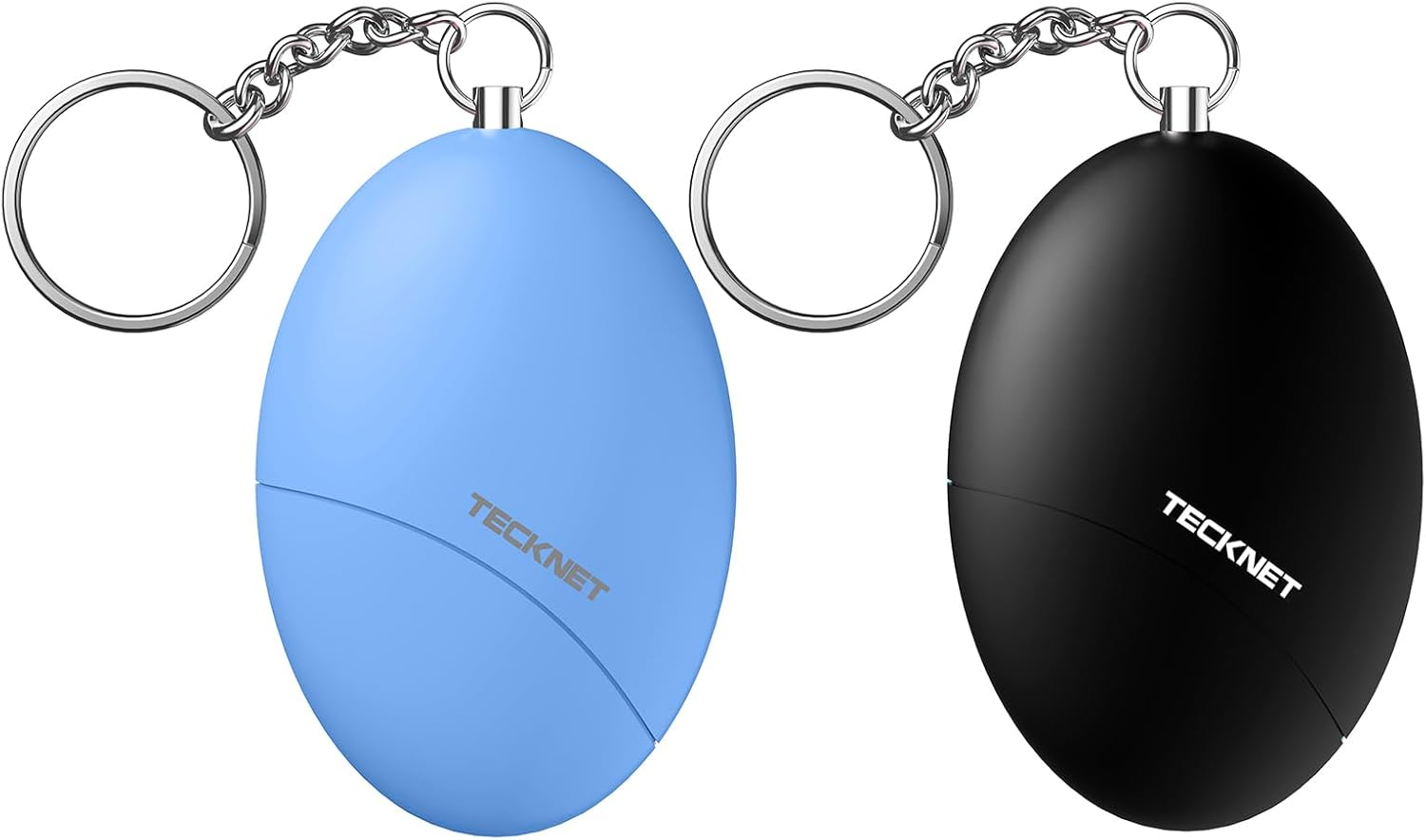 TECKNET Personal Safety Alarm for Women, 4 Pack Self Defense Keychain, 140dB Personal Alarm Loud Siren Safety Keychain for Girls Kids Elderly(Pink & Black & Yellow & Blue)