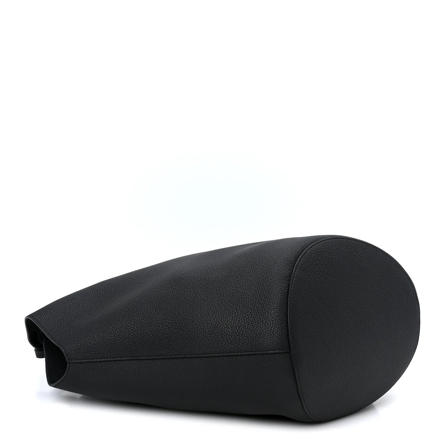 Pebbled Sport Calfskin Medium Lotus Tote Black