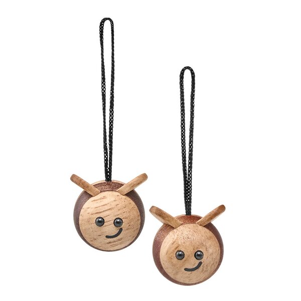 Bie trefigur 3 cm 2 stk gummitre/sapele