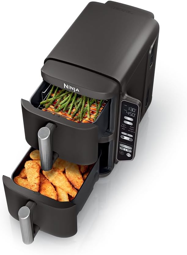 Ninja Air Fryer DoubleStack XL, 10 Qt, 6-in-1, Deep Gray, SL401
