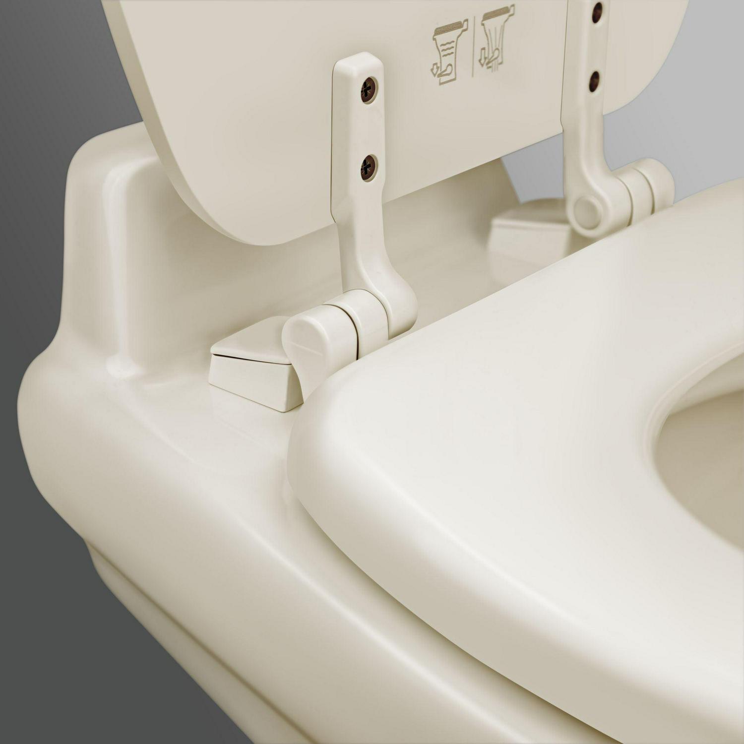 320 RV Toilet Gravity Flush with enameled wood seat Standard Height Flush with Foot Pedal for RVs. Trailers. and Outdoor Campers - Image 3