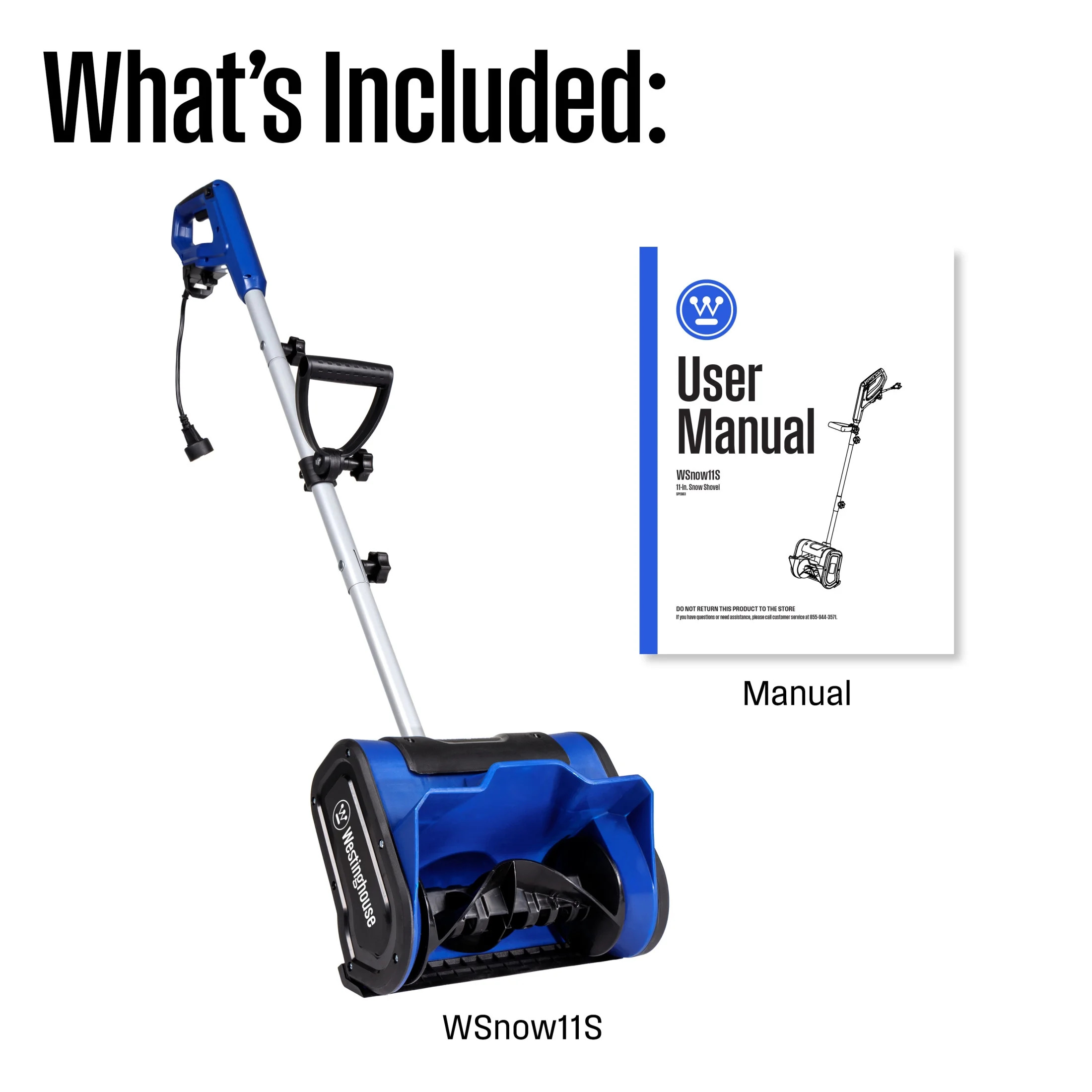 WSnow11S Corded Snow Shovel, 11 inches Wide, Electric Snow Shovel with 20ft Throwing Distance, Plows 300lbs/min Image 4