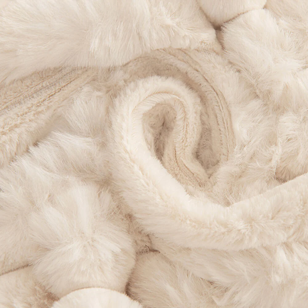 Striped Faux Rabbit Fur Multi Functional Sofa Throw Covers Couch Cover