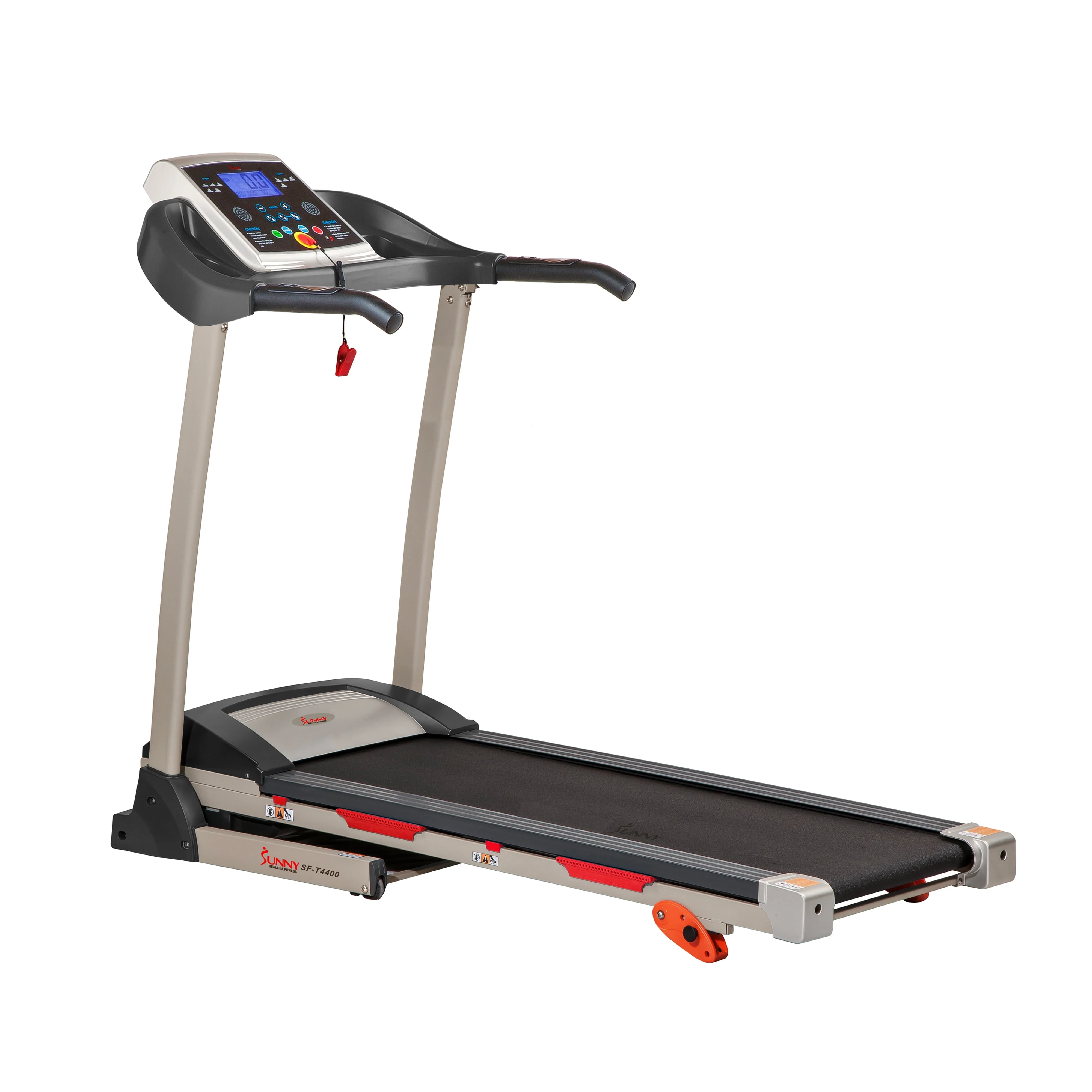 Treadmill with Manual Incline, Pulse Sensors, Folding, LCD Monitor for Exercise SF T4400