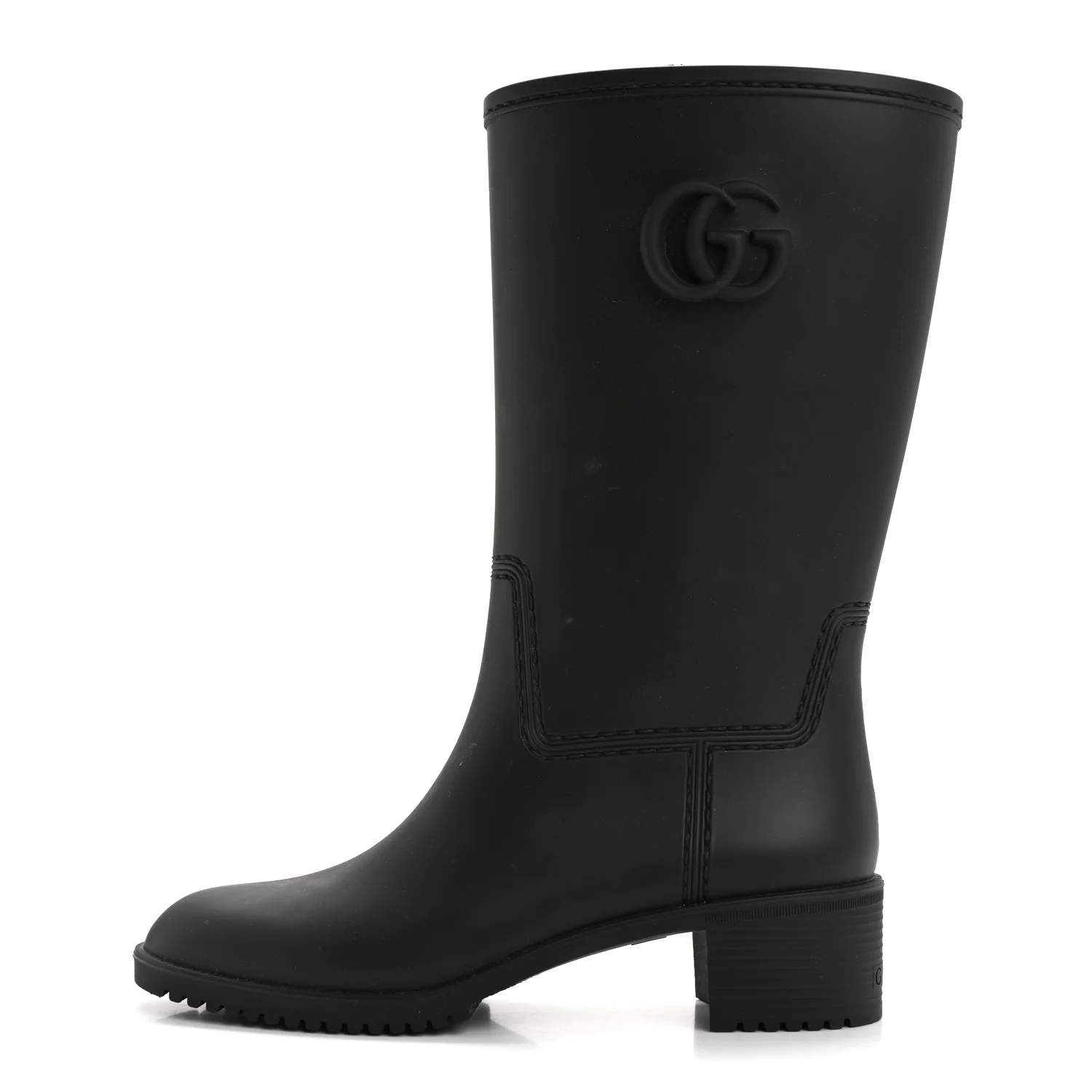 Rubber Double G Womens Rain Boots 37 Black