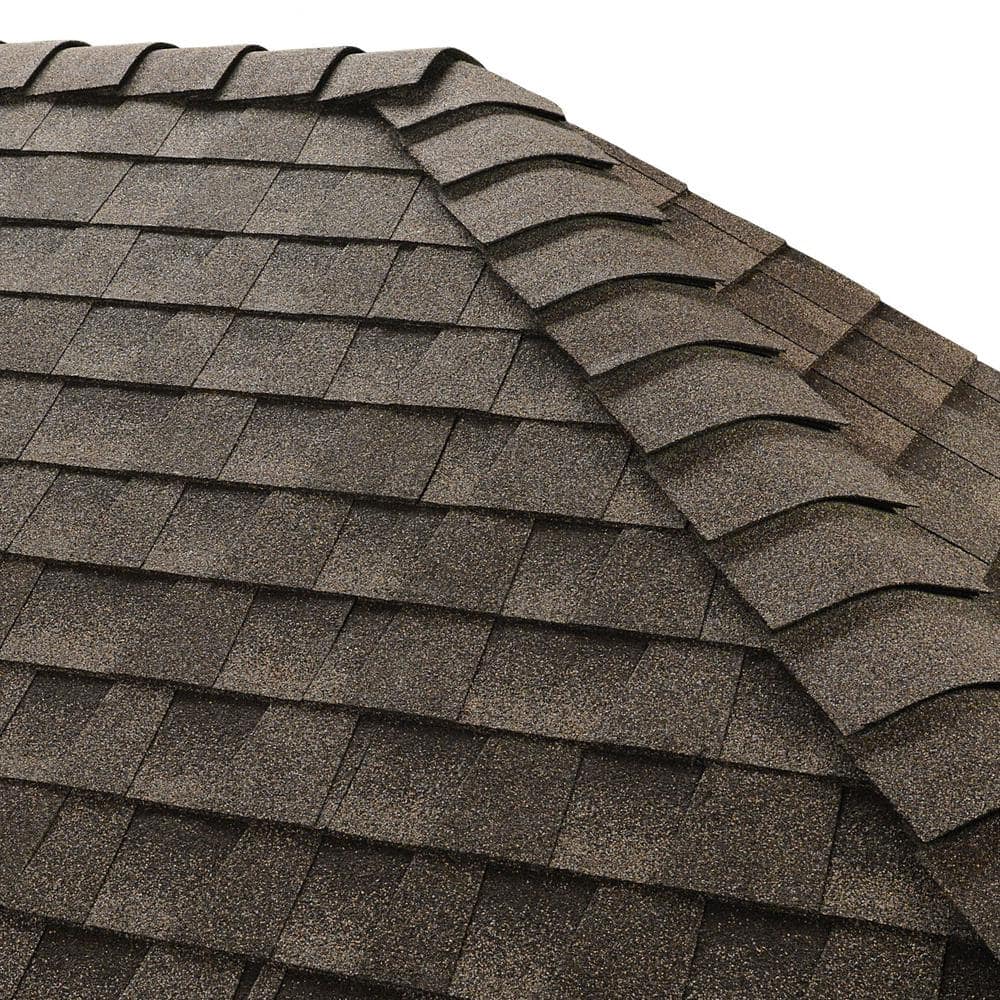 GAF Z-Ridge Distinctive Hip & Ridge Cap Shingles, Mission Brown, 33.3 lin. ft. per Bundle (72-Pieces)