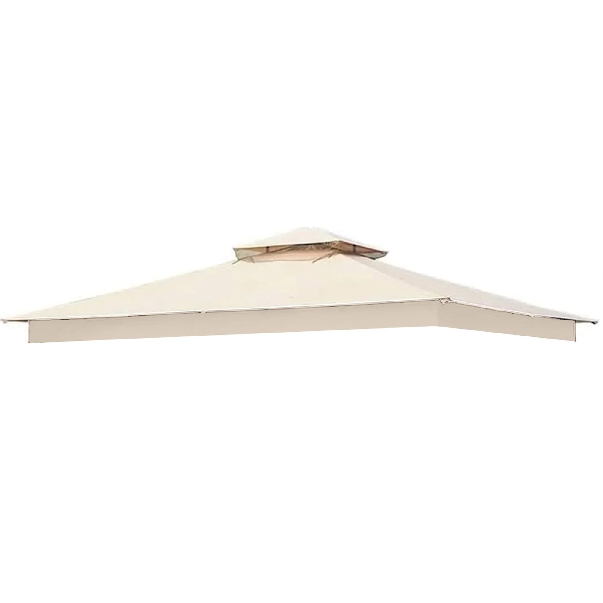 Garden Winds Replacement Canopy Top and Side Mosquito Netting Set for Belcourt Gazebo - Riplock 350 - SOLID BEIGE ONLY