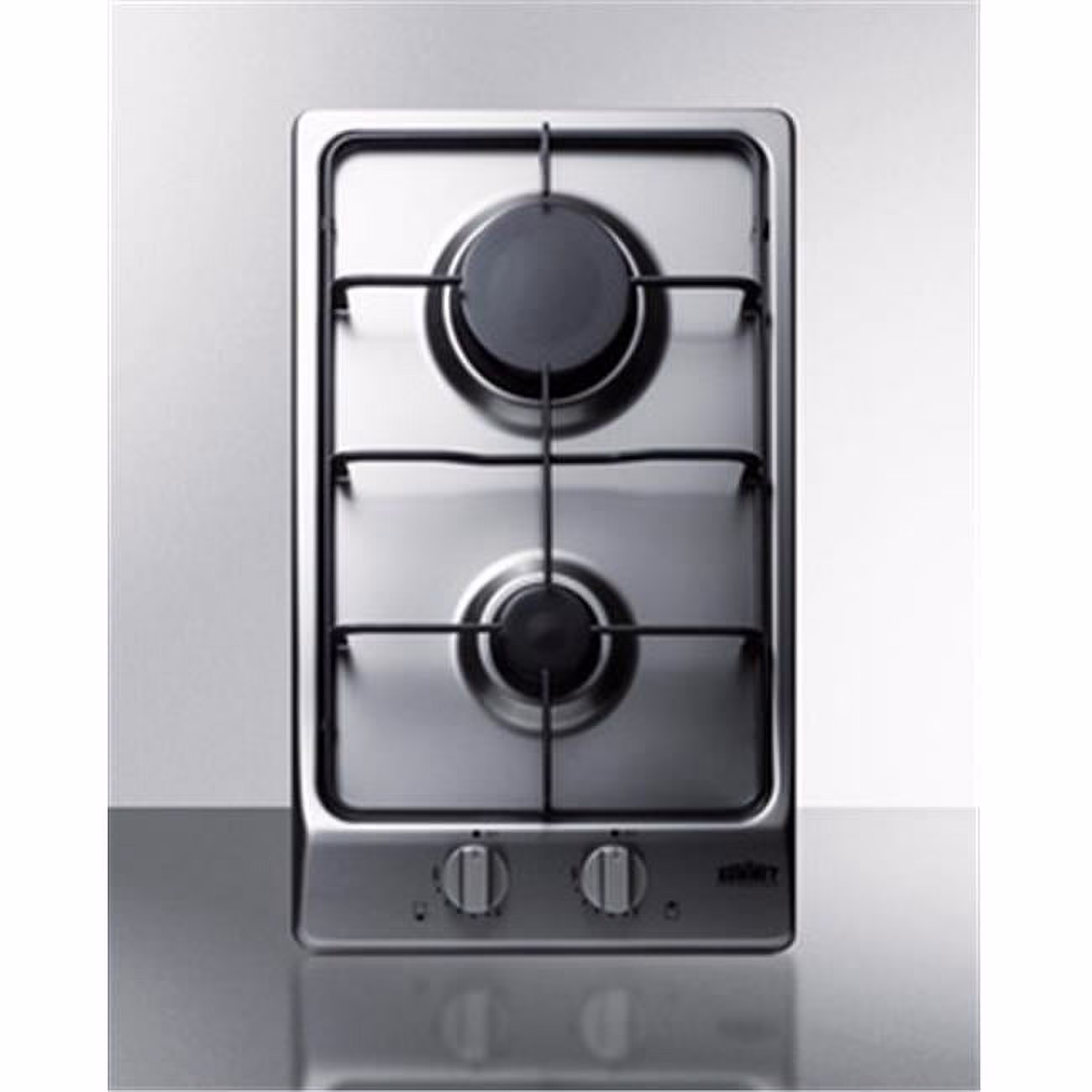 2 Burner Gas Cooktop with Sealed Burners A Stainless Steel Surface, Stainless Steel