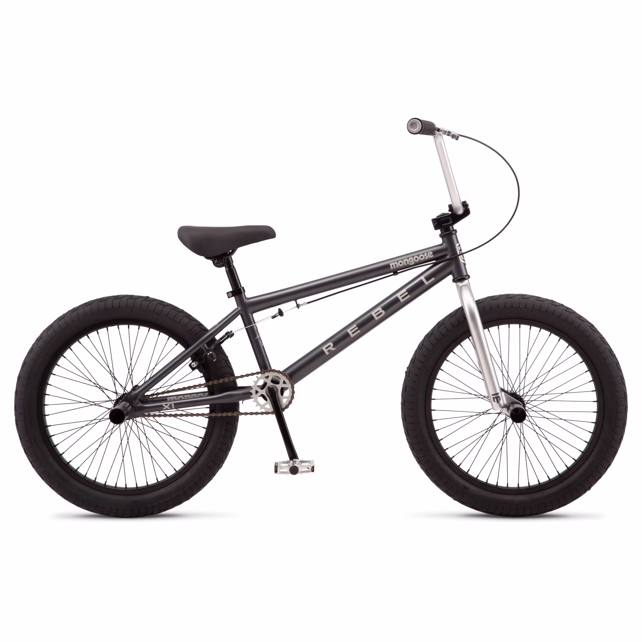 Rebel X1 BMX Bike, 20-in. Wheels, Kids Ages 7-14 Years, Gray Child Bicycle(Grey)