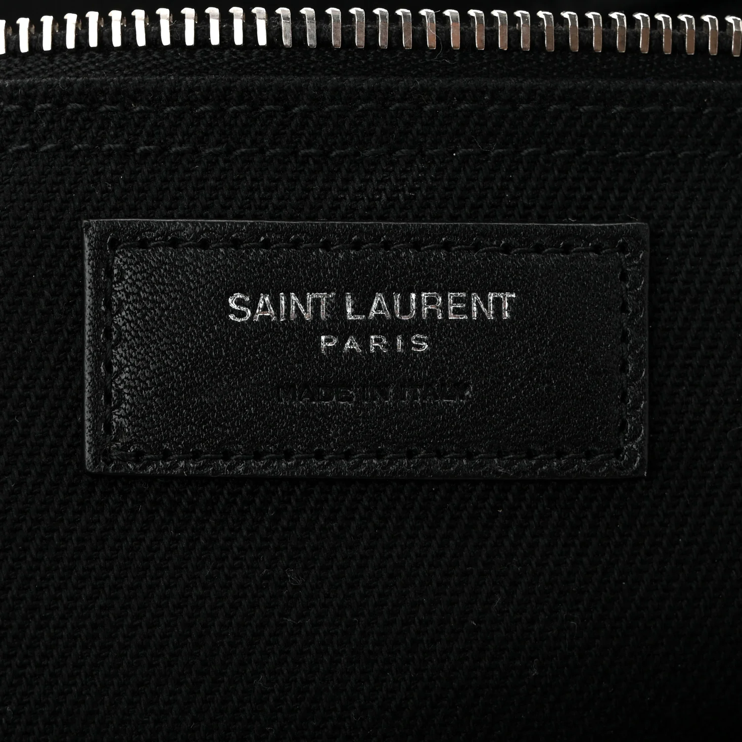Linen Calfskin Rive Gauche Tote Black