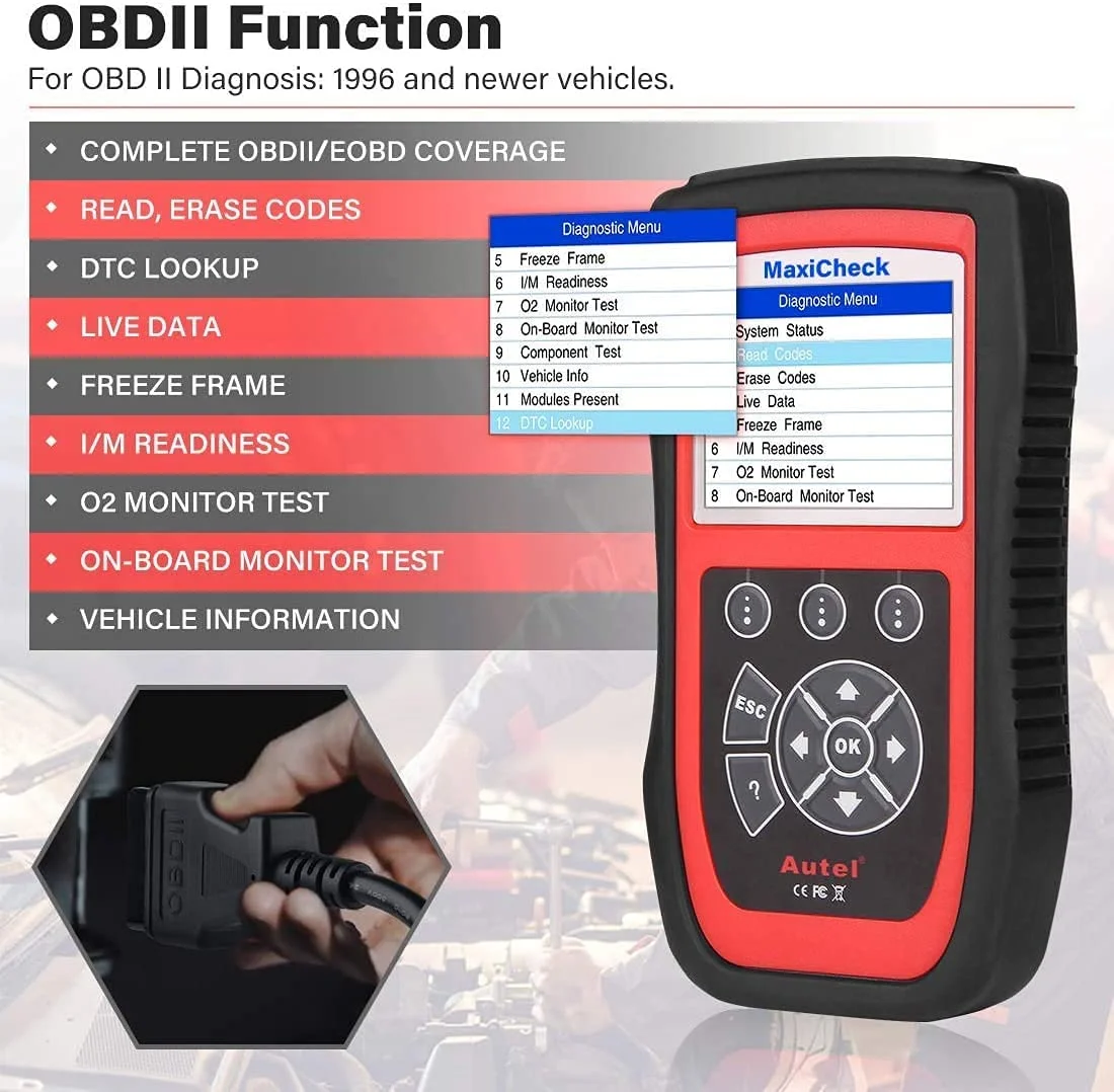 Autel Scanner Maxicheck Pro OBD2 Automotive Diagnostic Scan Tool with Airbag, EPB, SAS, BMS, Oil Reset, ABS Brake Bleeding Services
