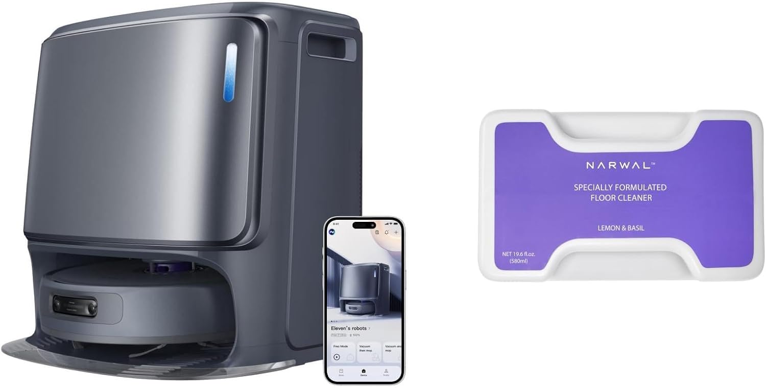 NARWAL Freo Z Ultra Robot Vacuum and Mop Combo and Floor Detergent