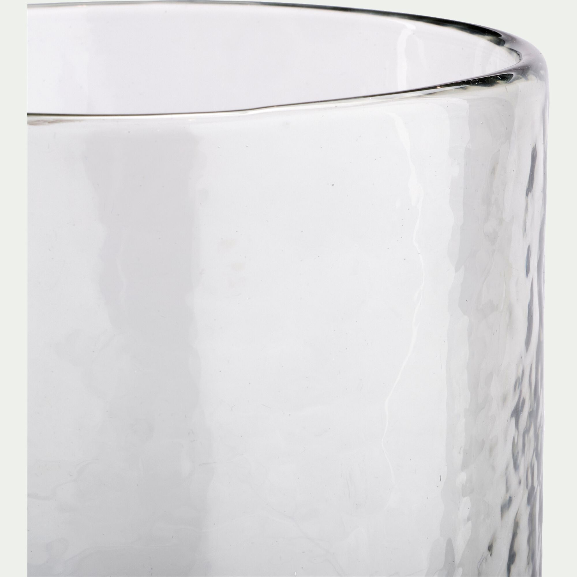 HERBELIS - Photophore en verre trouble D13xH14cm - transparent