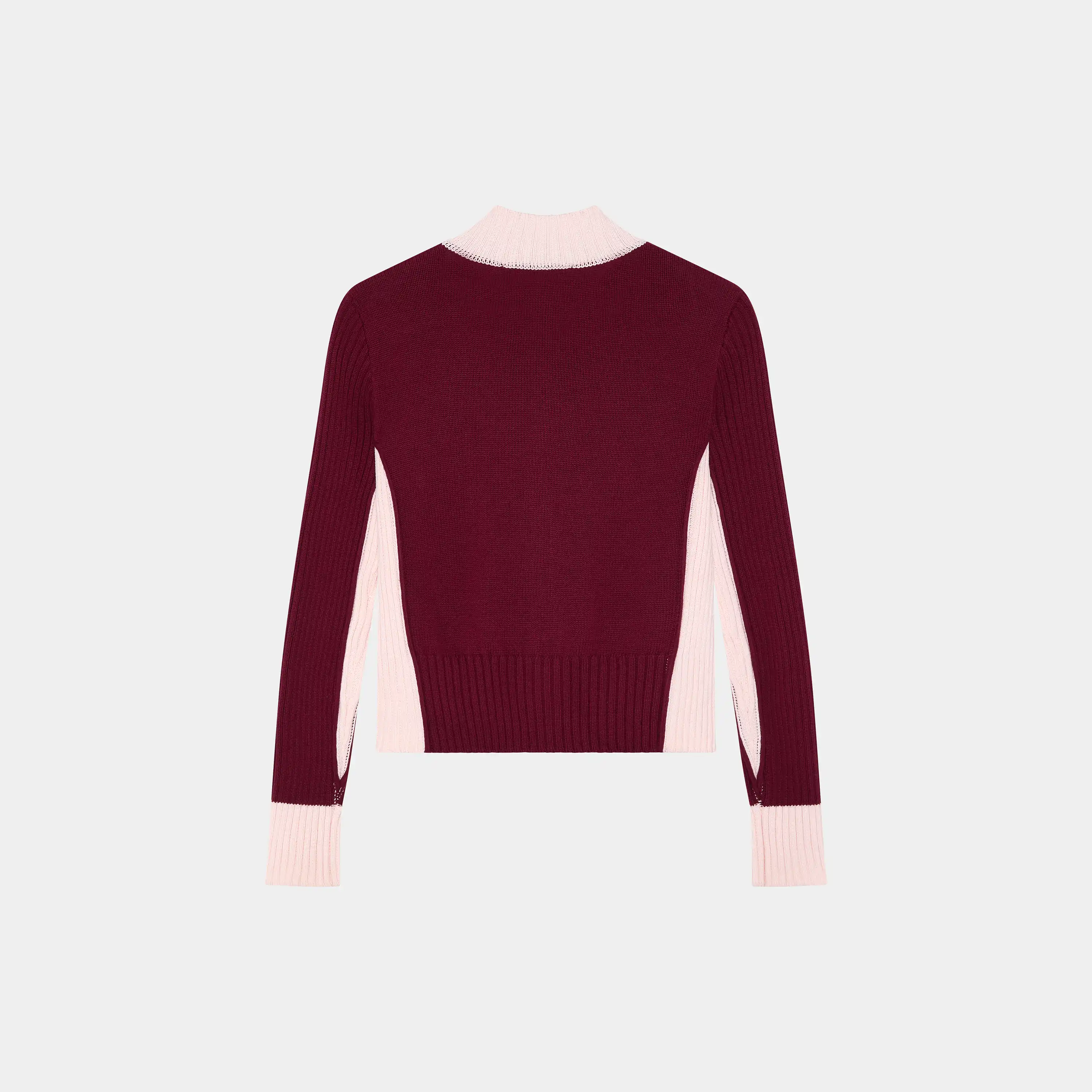 Betty Burgundy Zipper Knit