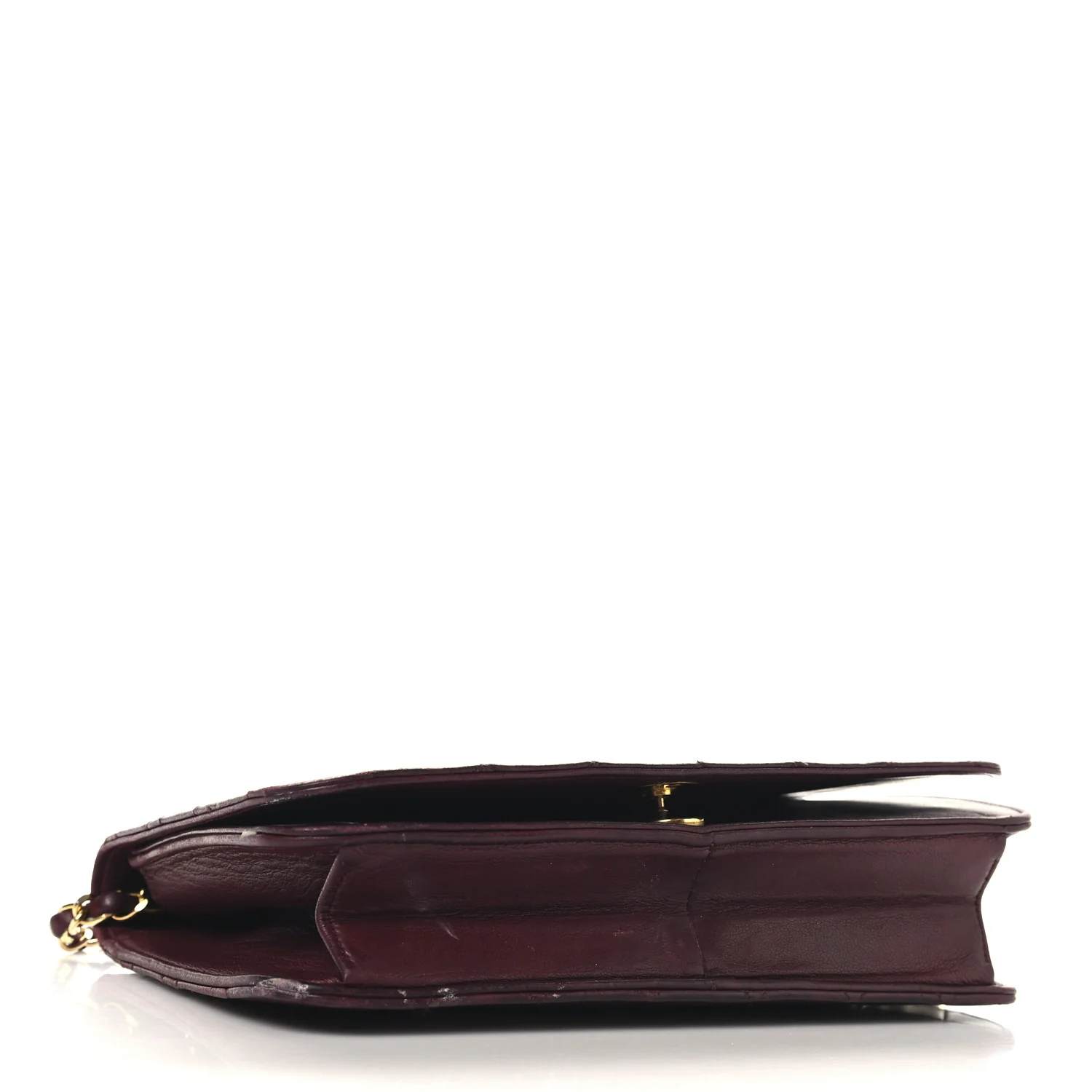 Lambskin Quilted Small Single Flap Bordeaux