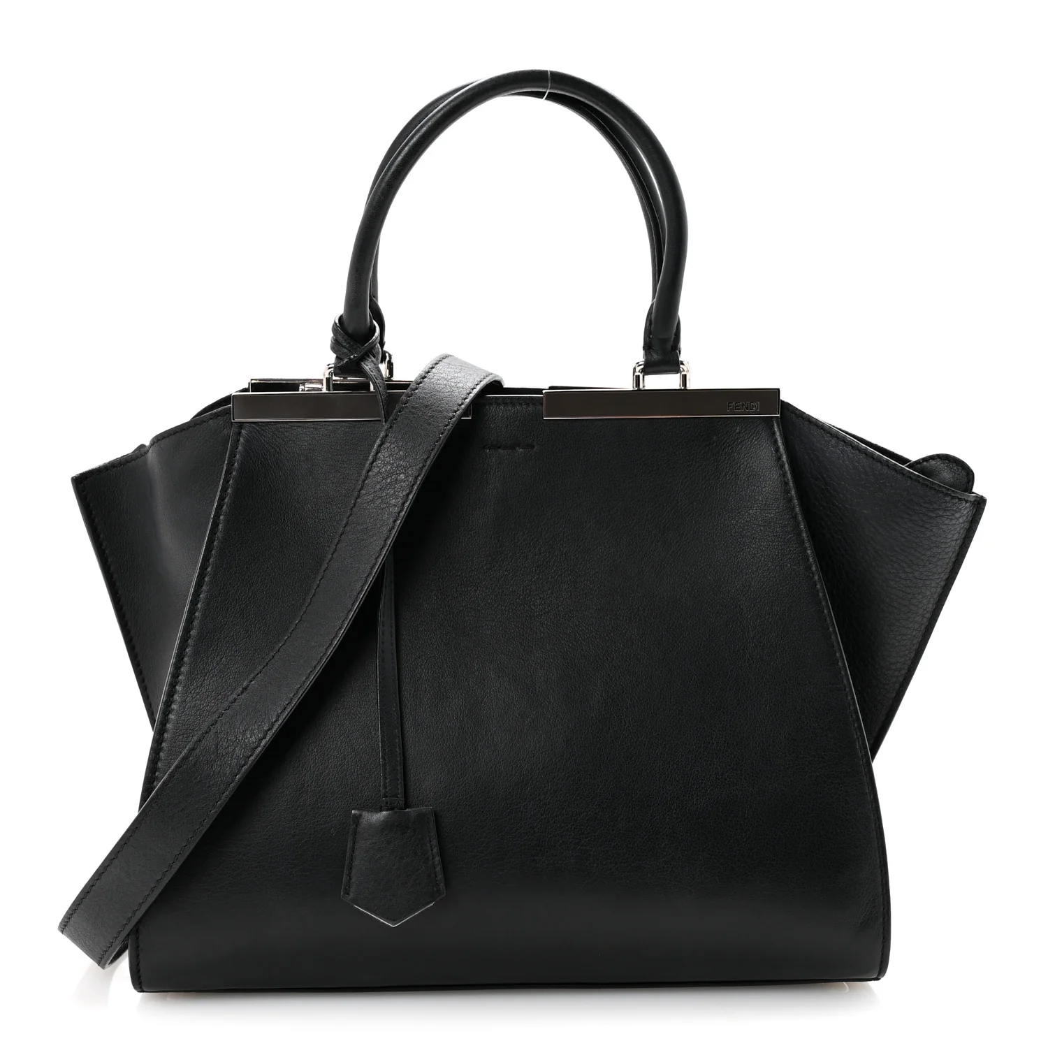 Vitello Dolce Shiny Nappa Petite 3Jours Tote Black