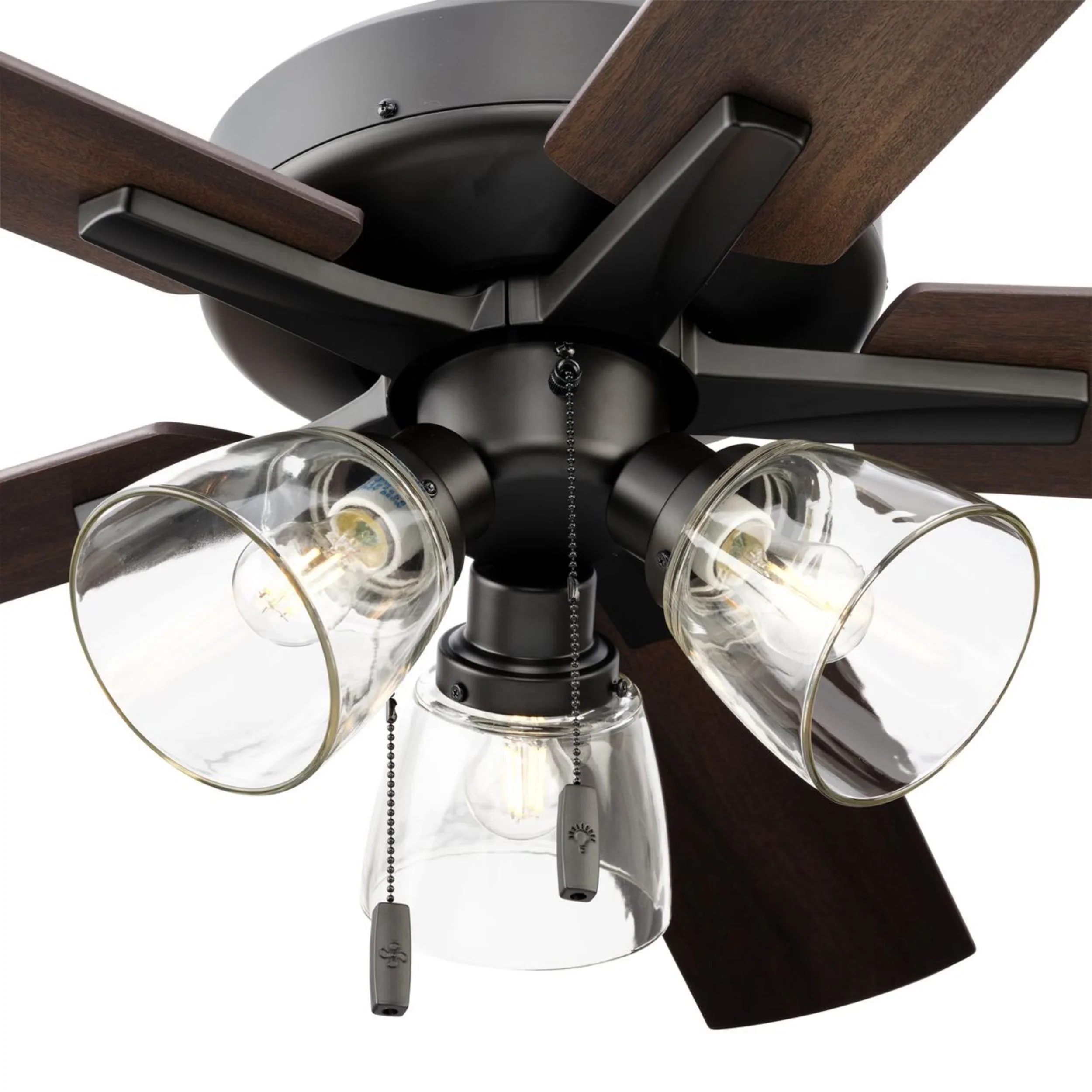 Better Homes & Gardens 52 Bronze Transitional Ceiling Fan, 5 Reversible Blades, 3 LED Bulbs Included
