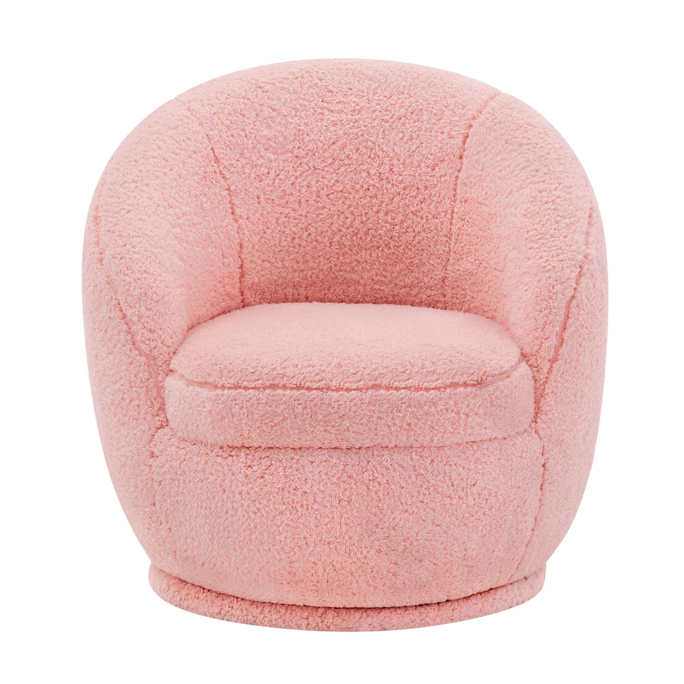 Better Homes & Gardens Mira Kids Swivel Chair, Cream Faux Shearling