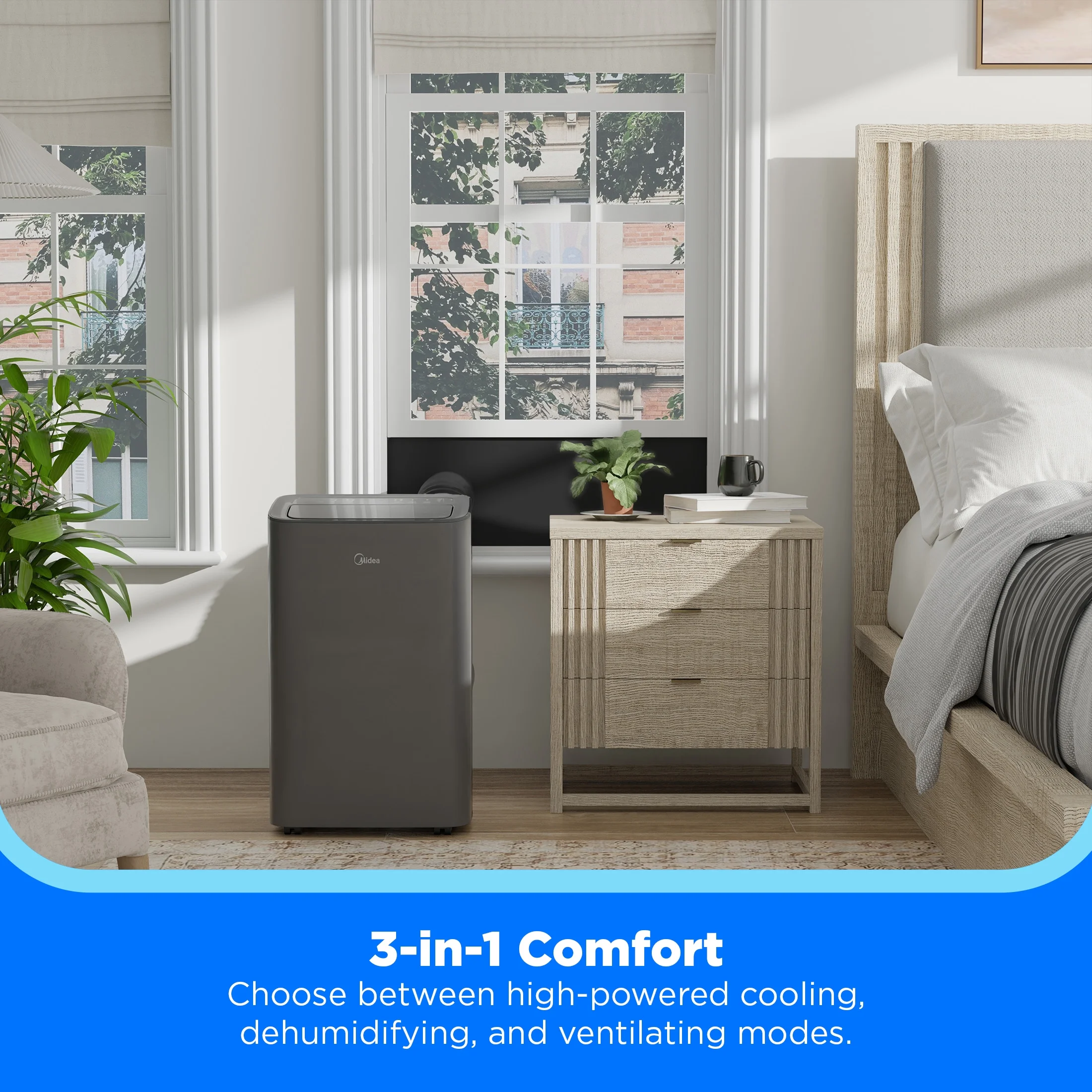 8,000 BTU, 115V, Smart Portable Air Conditioner, 250 Sq.Ft. MAP08S1XWGR-T, Gray, New - Image 5