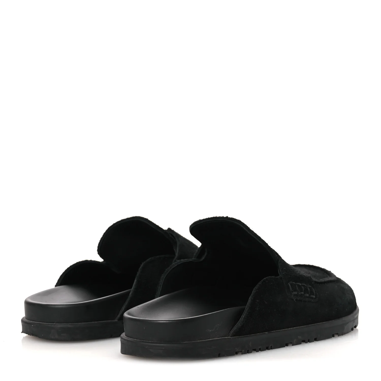 Suede Calfskin Go Mules 37 Black