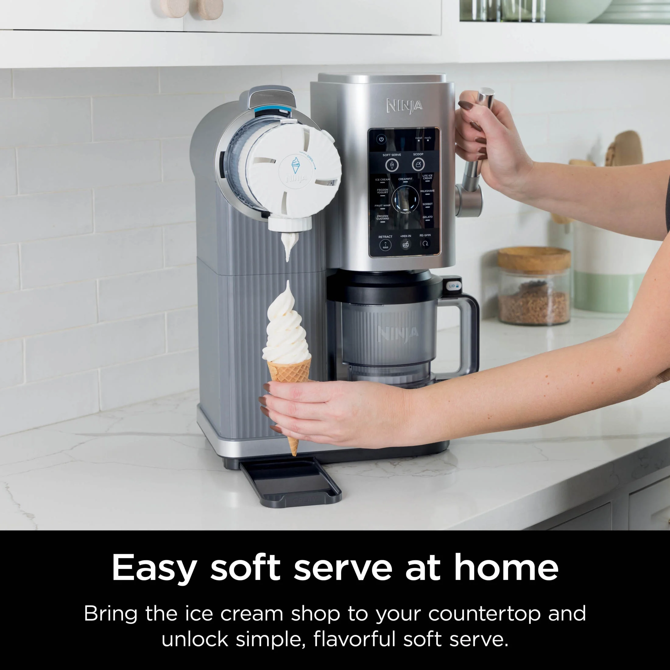 Ninja Swirl? by Creami? Soft Serve and Ice Cream Maker, 13 One - Touch Programs, NC701