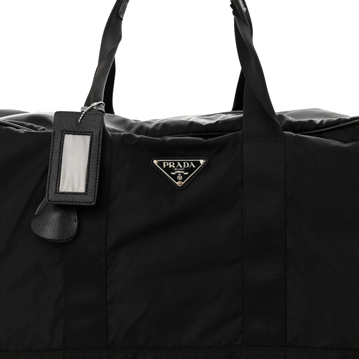 Tessuto Nylon Saffiano Carry On Travel Bag Black
