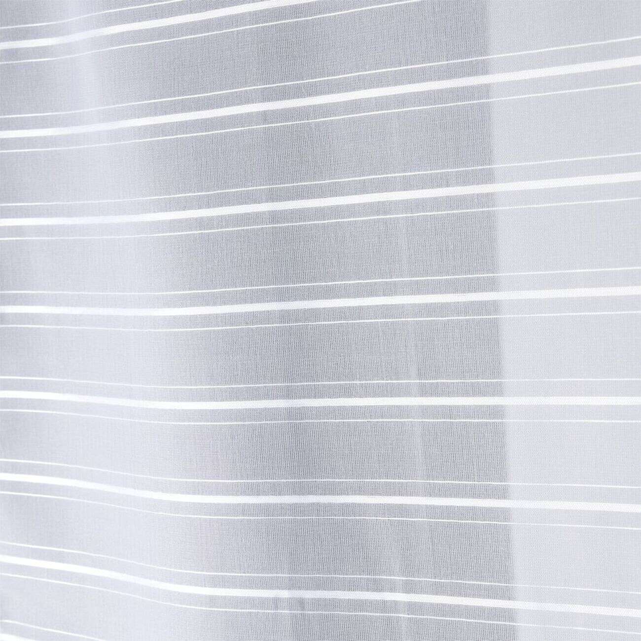 Voilage rayures uni blanc 60x120cm 1 paire