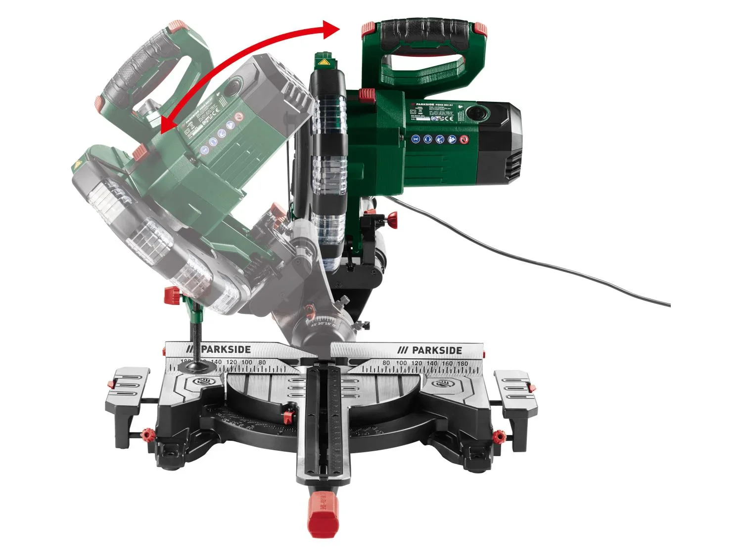 PARKSIDE Scie  onglet radiale PZKS 254 A1, 254 mm, 2000 W