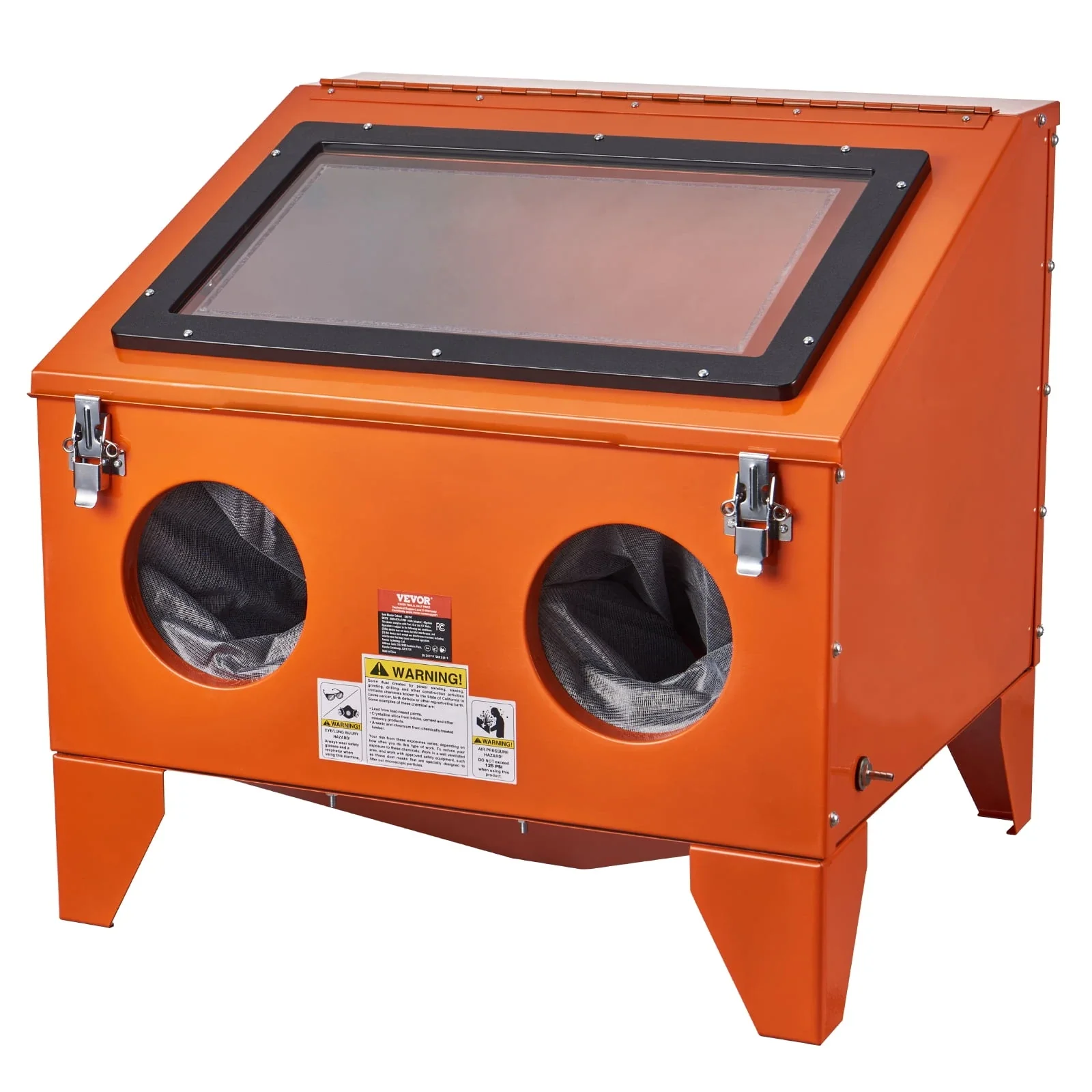 VEVOR 40-Gallon Benchtop Steel Sandblasting Cabinet, 40-120 PSI, Blasting Gun and 4 Ceramic Nozzles