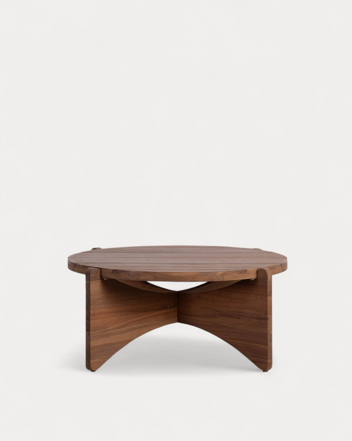 Lorent - Mesa de Centro de Exterior Redonda de Madera de Acacia (Ø80 cm) Lorent