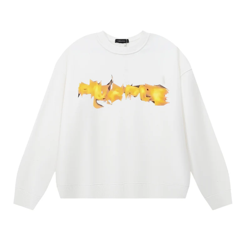 Purple Men's Long-Sleeve T-shirt Sweatshirt 1135