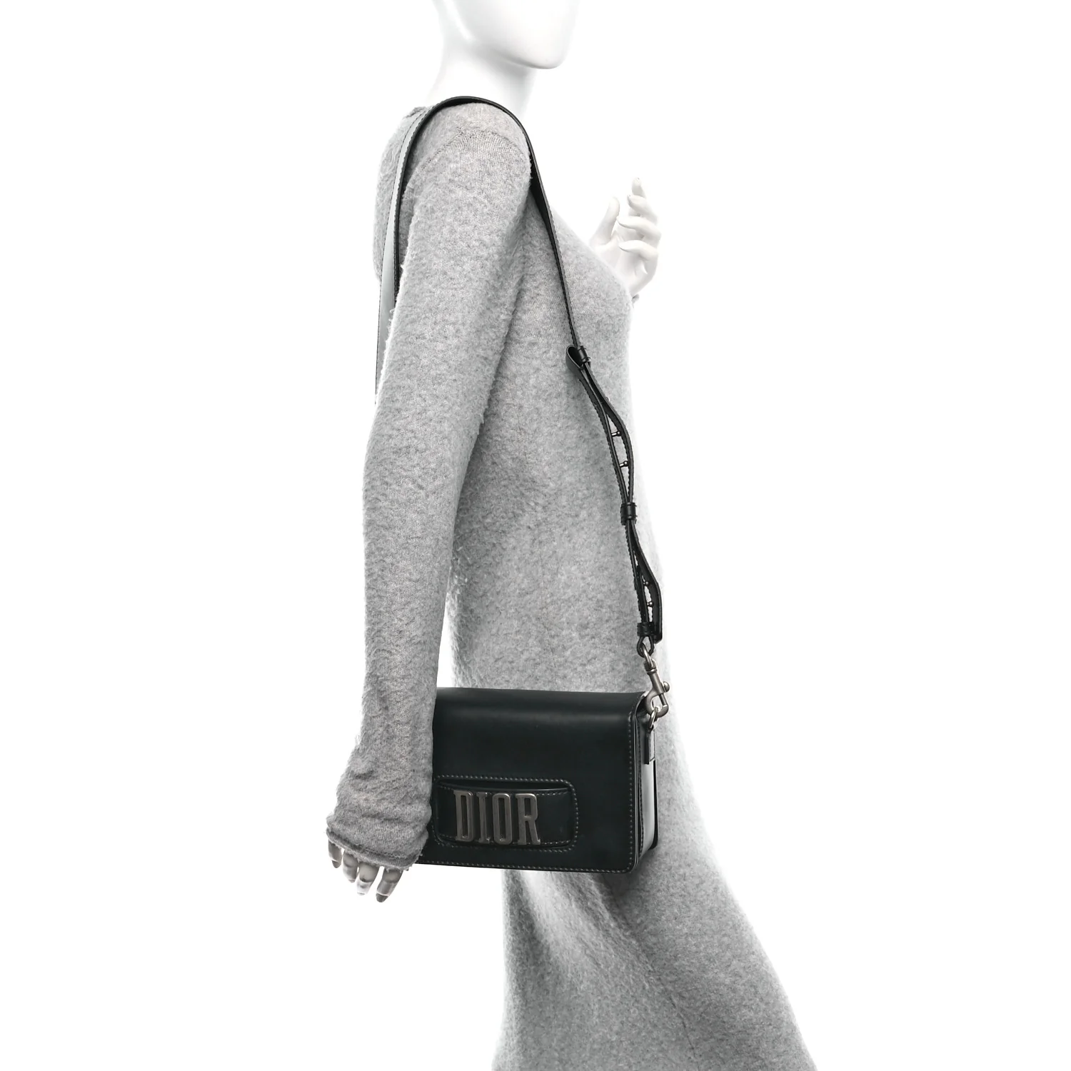 Smooth Calfskin Dio(r)evolution Flap Bag Black