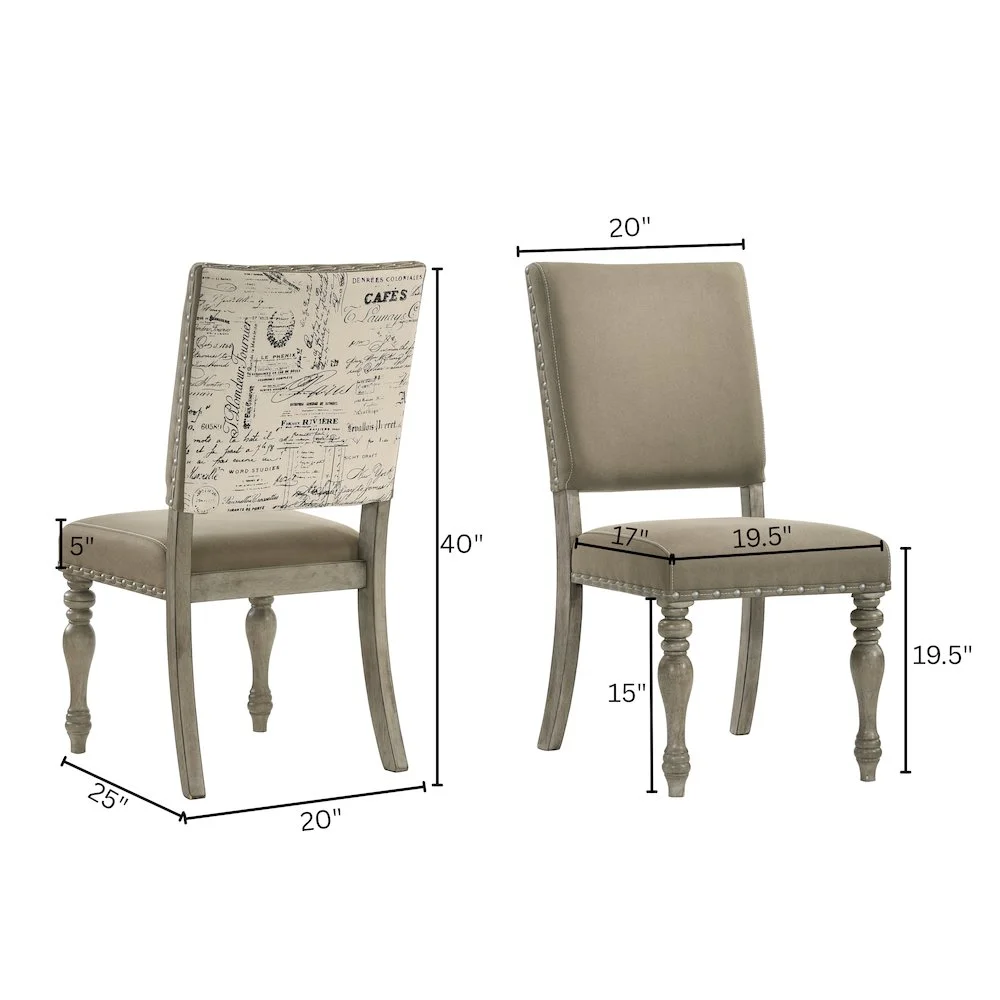 Birmingham Nailhead 6 - Piece Table with Nail Head Bench Dining Set, Driftwood