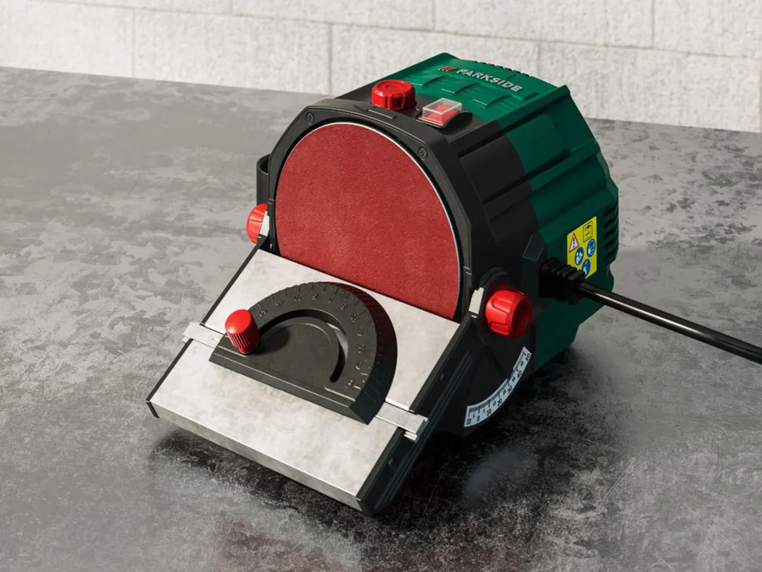PARKSIDE Ponceuse  disque PTSG 140 D2, 6 papiers abrasifs inclus