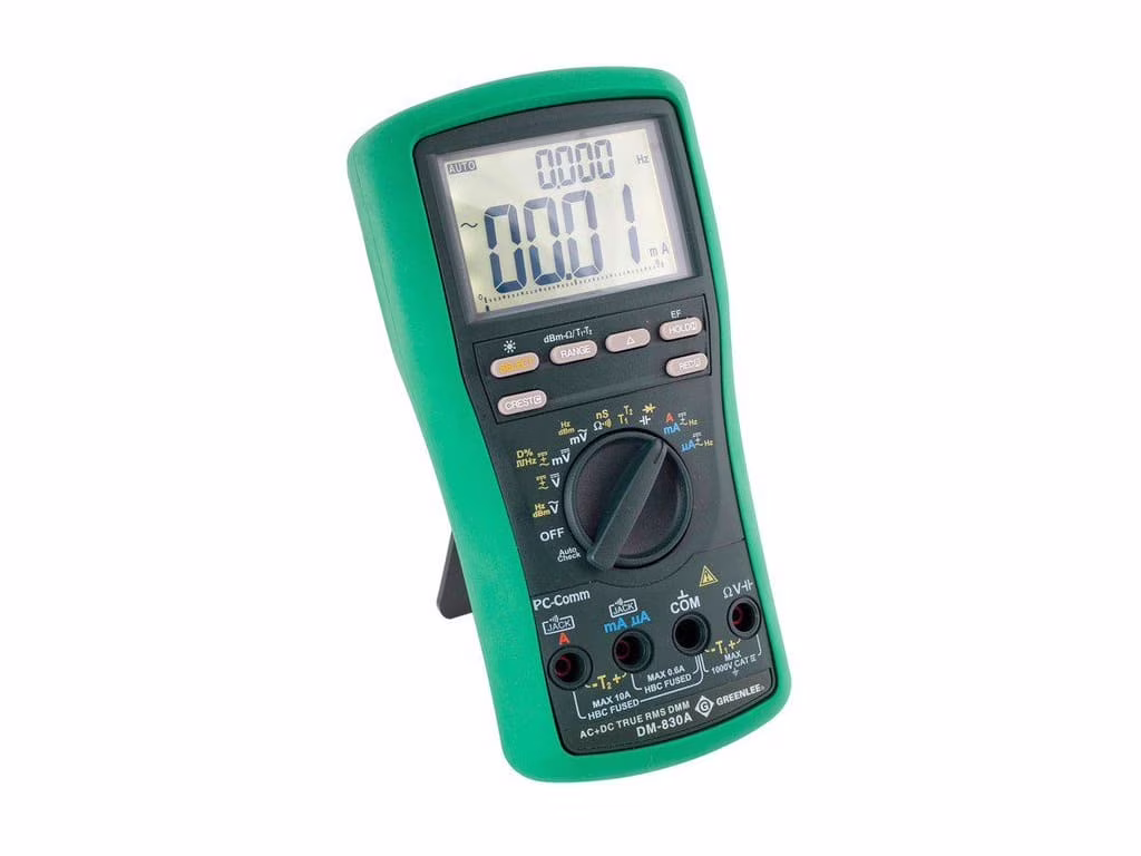 Greenlee DM-830A Digital Multimeter - TRMS, AC/DC, Dual Temp
