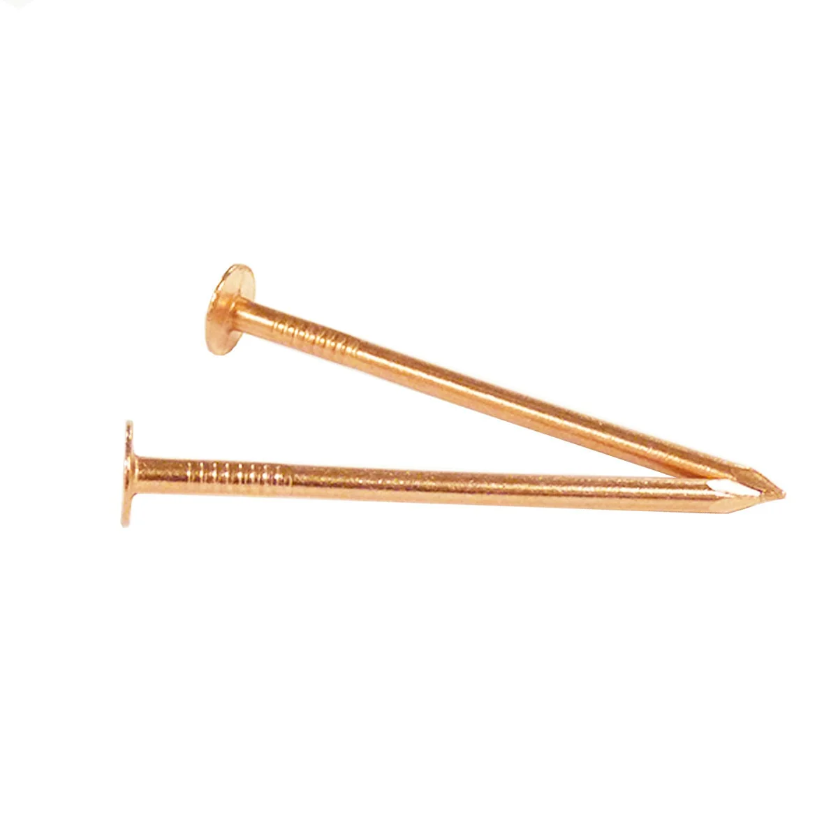 Copper Roofing Nails, 2-1/2 in, 10 Gauge, 5 lb Box
