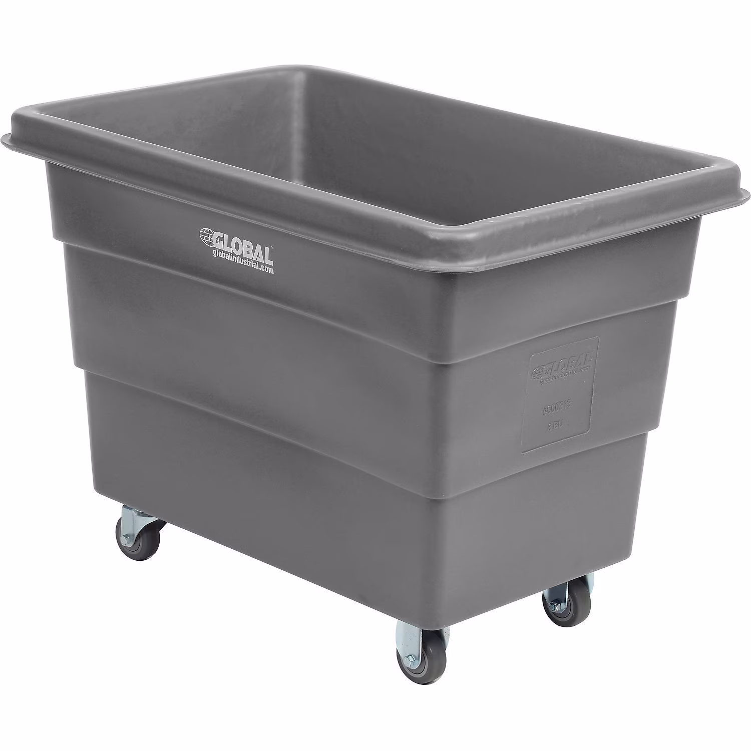 8 Bushel Plastic Bulk Box Truck, Direct Mount Base, Gray, 33-3/10L x 24-3/5W x 27-2/5H
