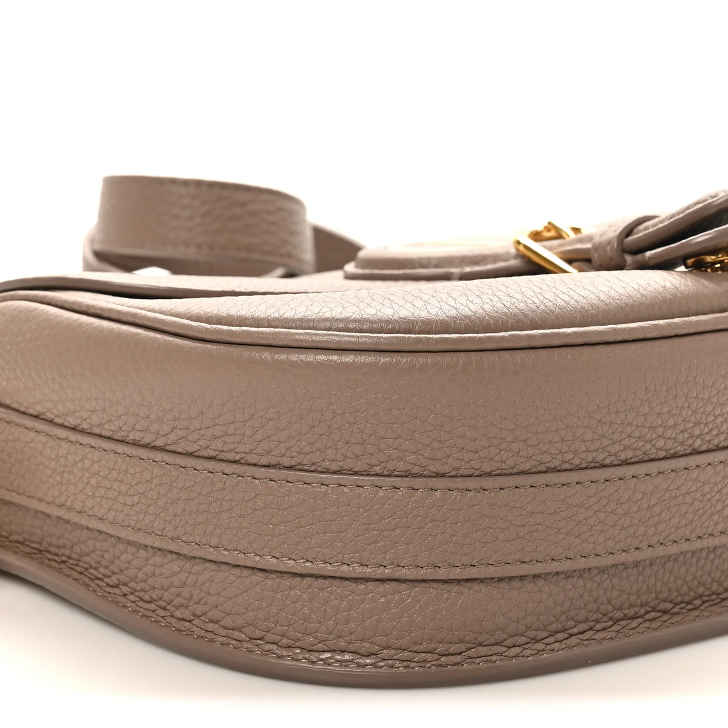 Grained Calfskin Medium Bobby Flap Warm Taupe